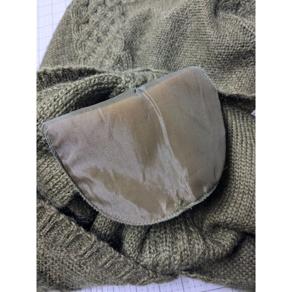 Vintage Chunky Cable Knit Cardigan Button Up Mohair Blend Textured Cottage Cozy - Picture 8 of 9